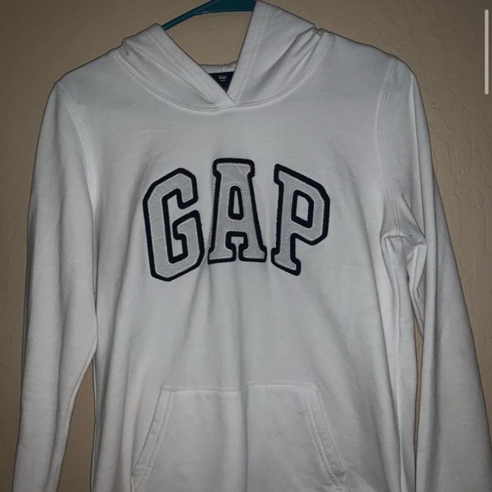 White Gap sweater